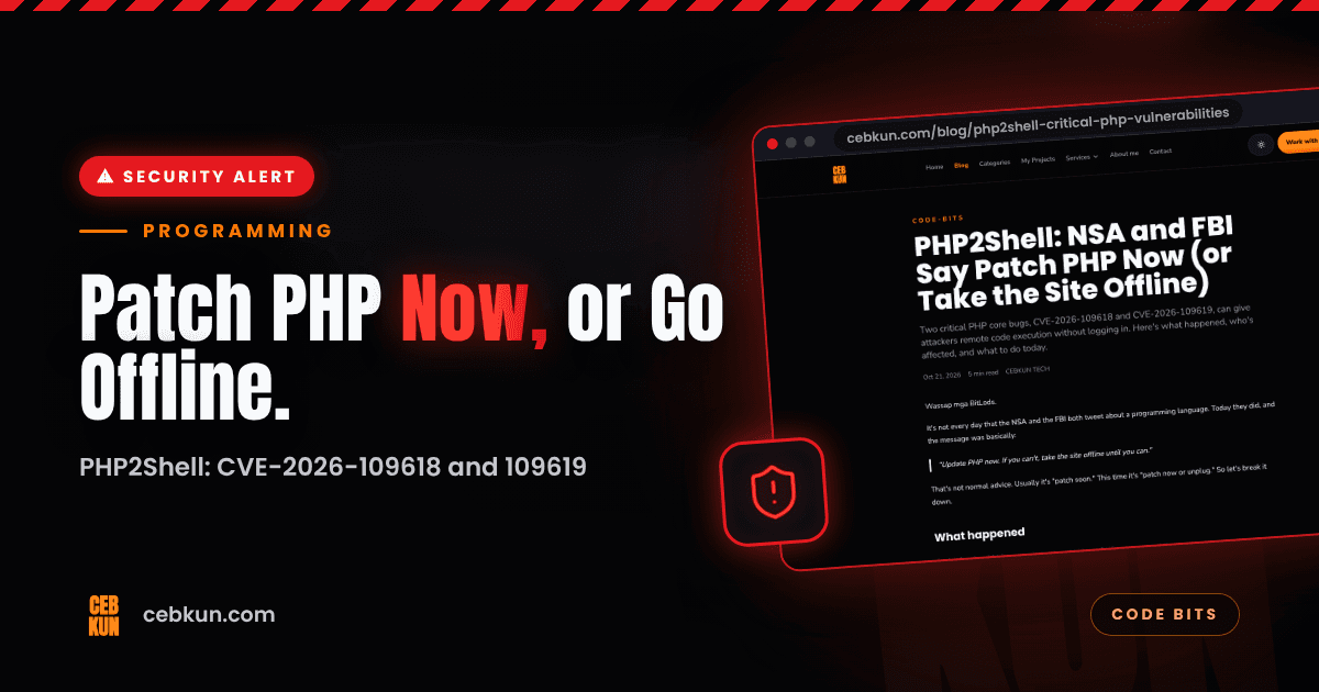 PHP2Shell: NSA and FBI Say Patch PHP Now (or Take the Site Offline) cover